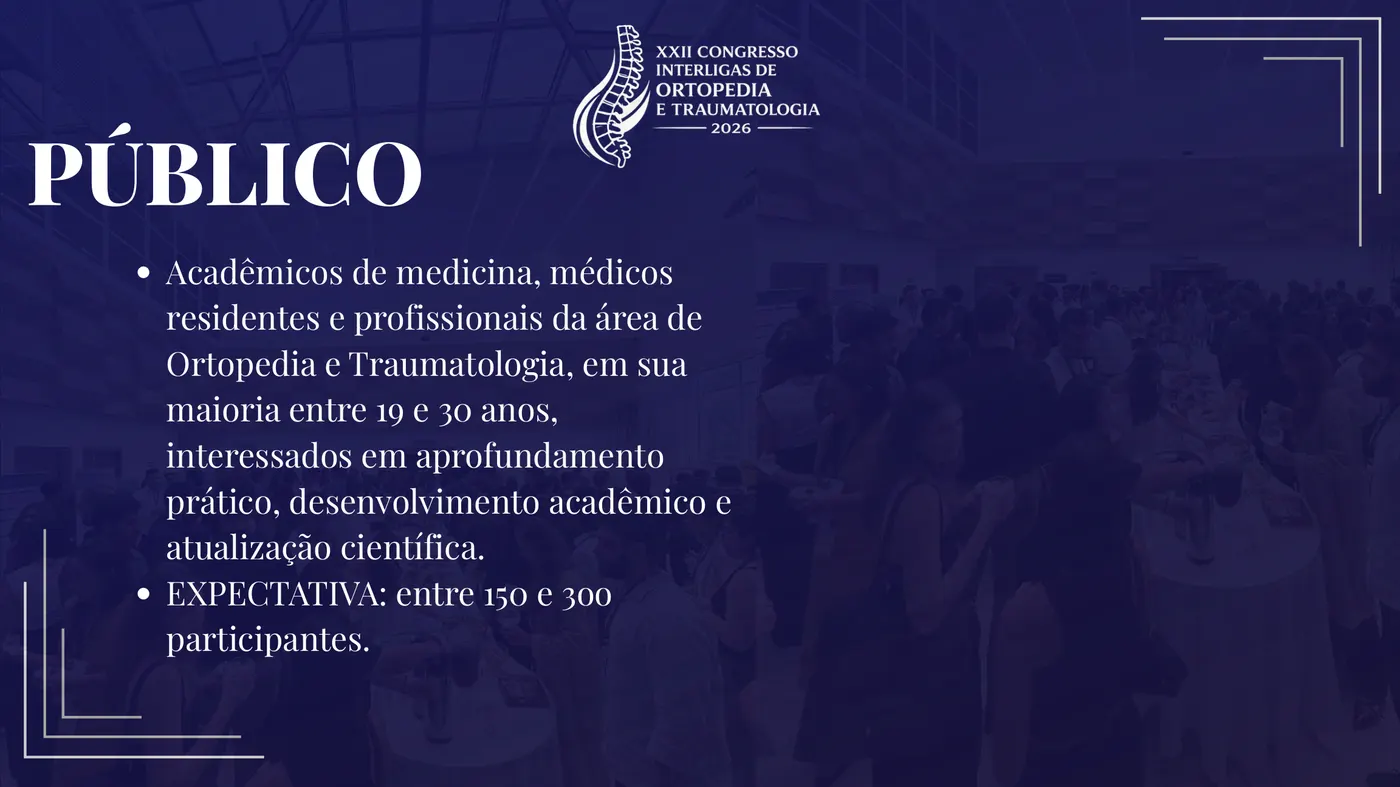 Página do prospecto sobre o público do congresso